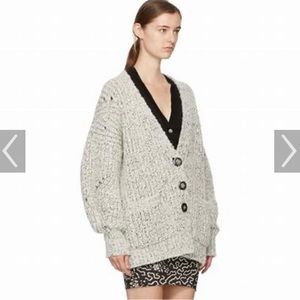 NWT Isabel Marant Ecru Alpaca Blend Knit Cardigan. Sz 34.